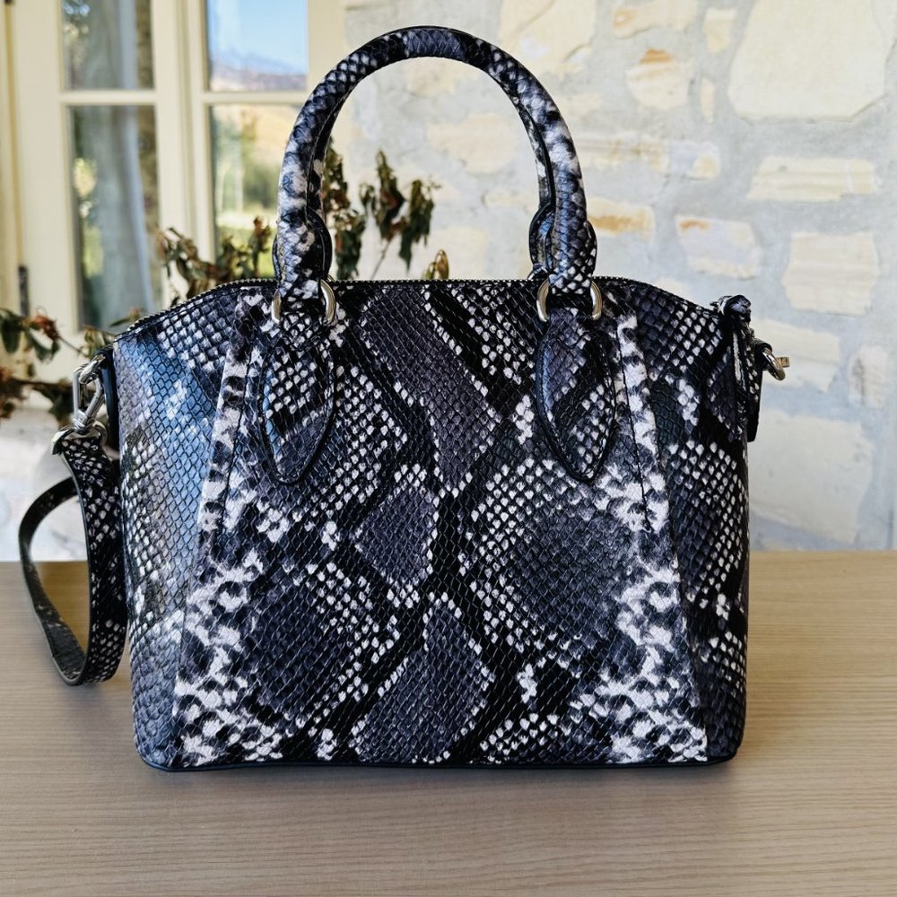 Michael Kors Sienna Medium Python Embossed Leathe… - image 3